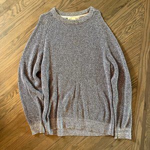 H&M Men's Soft Gray Oversized Crewneck Sweater | XL